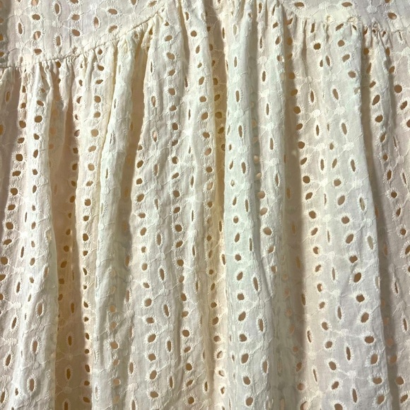 Entro Cream Eyelet Dress Size Small EUC - Picture 2 of 7